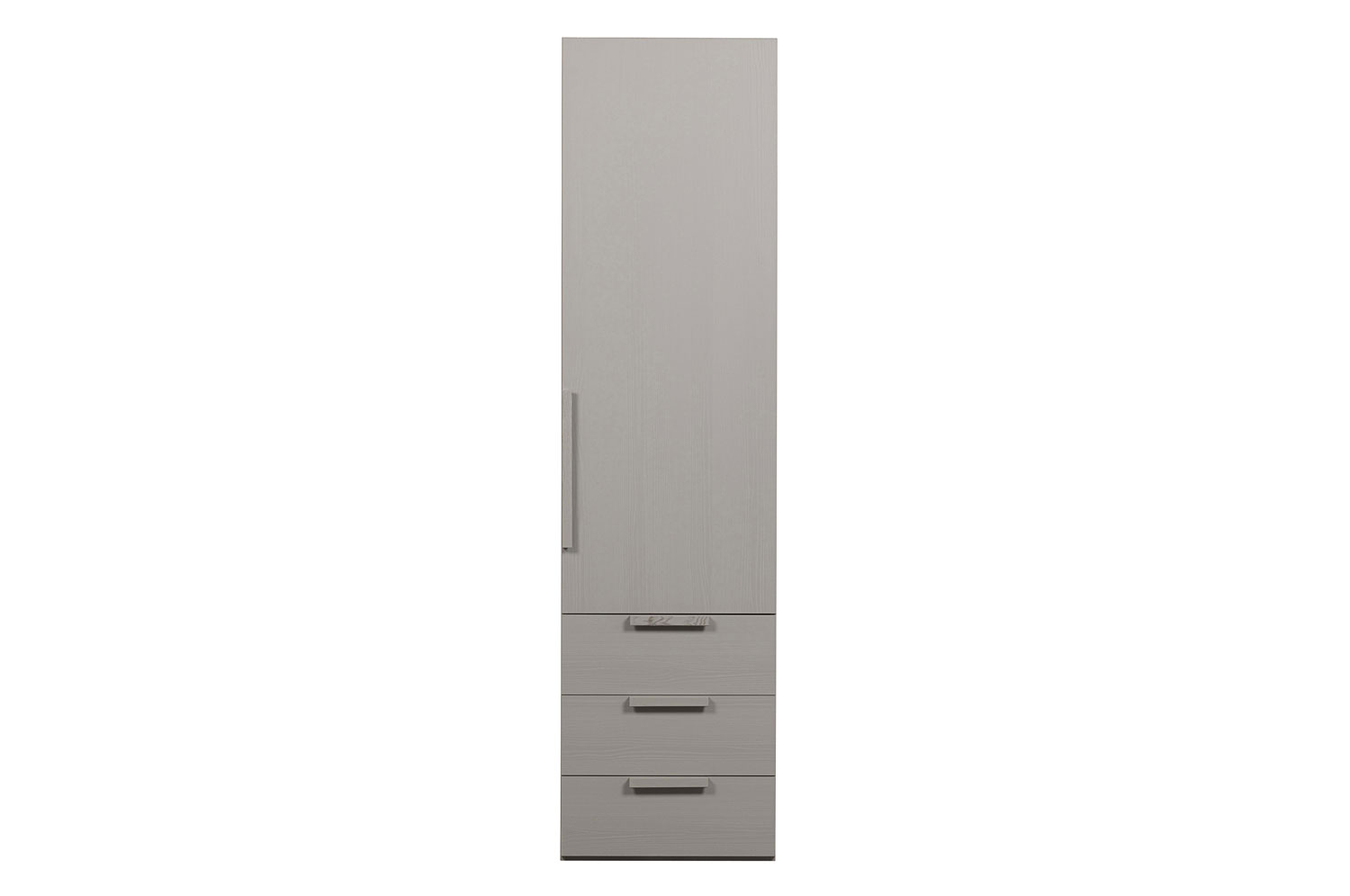 Schrank Kleiderschrank Rens H 210 cm Walnussfurnier kieselgrau