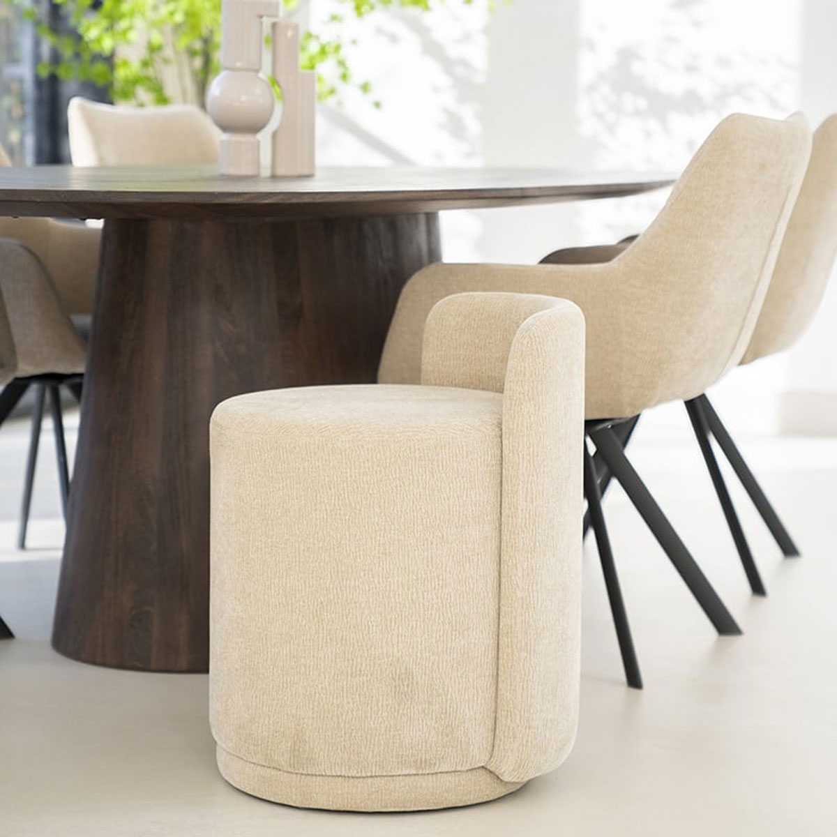 Hocker Sitzhocker Marque SH 48 cm taupe