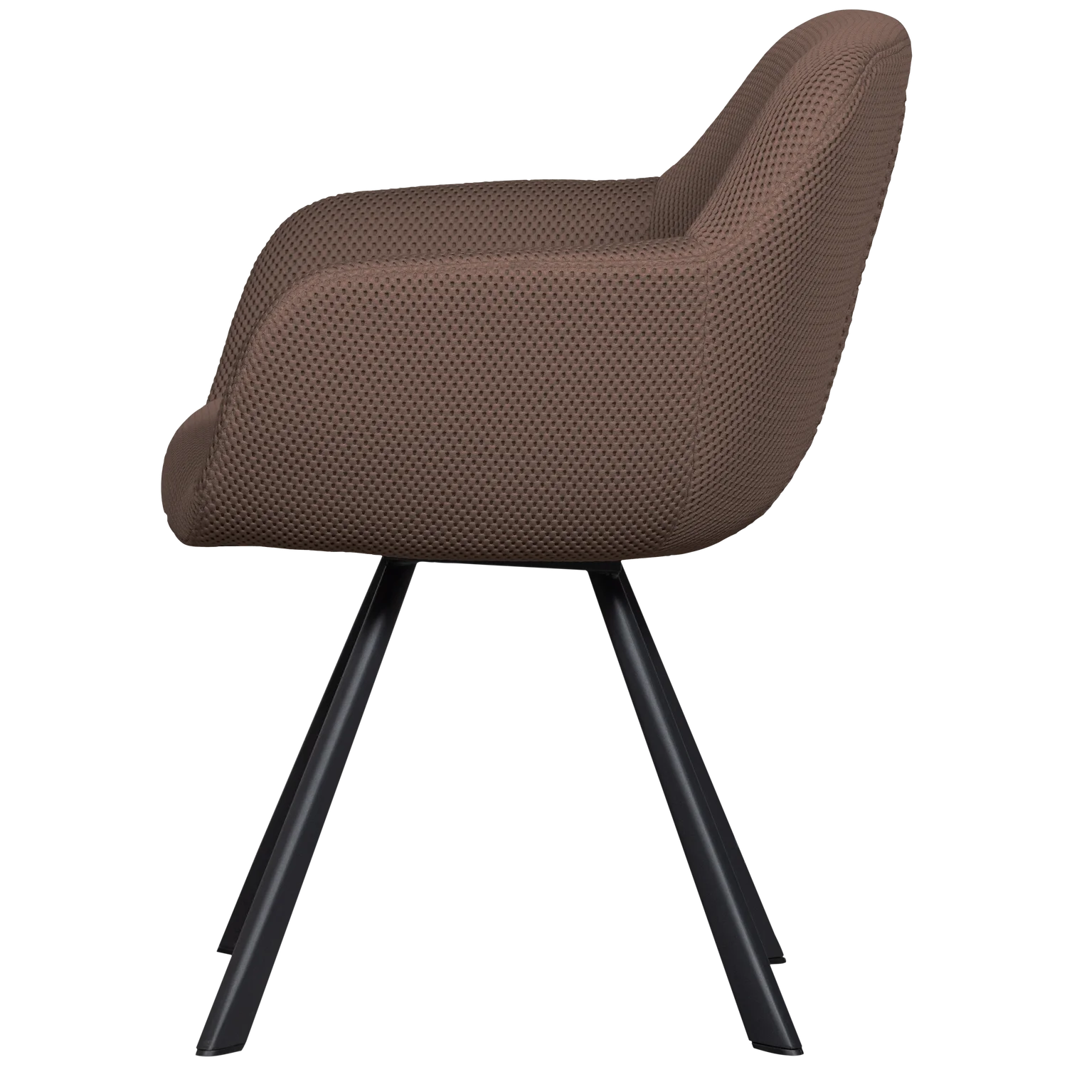 Esszimmerstuhl JUNO mit Armlehne Mesh Stoff espresso Armlehnstuhl Esstischstuhl