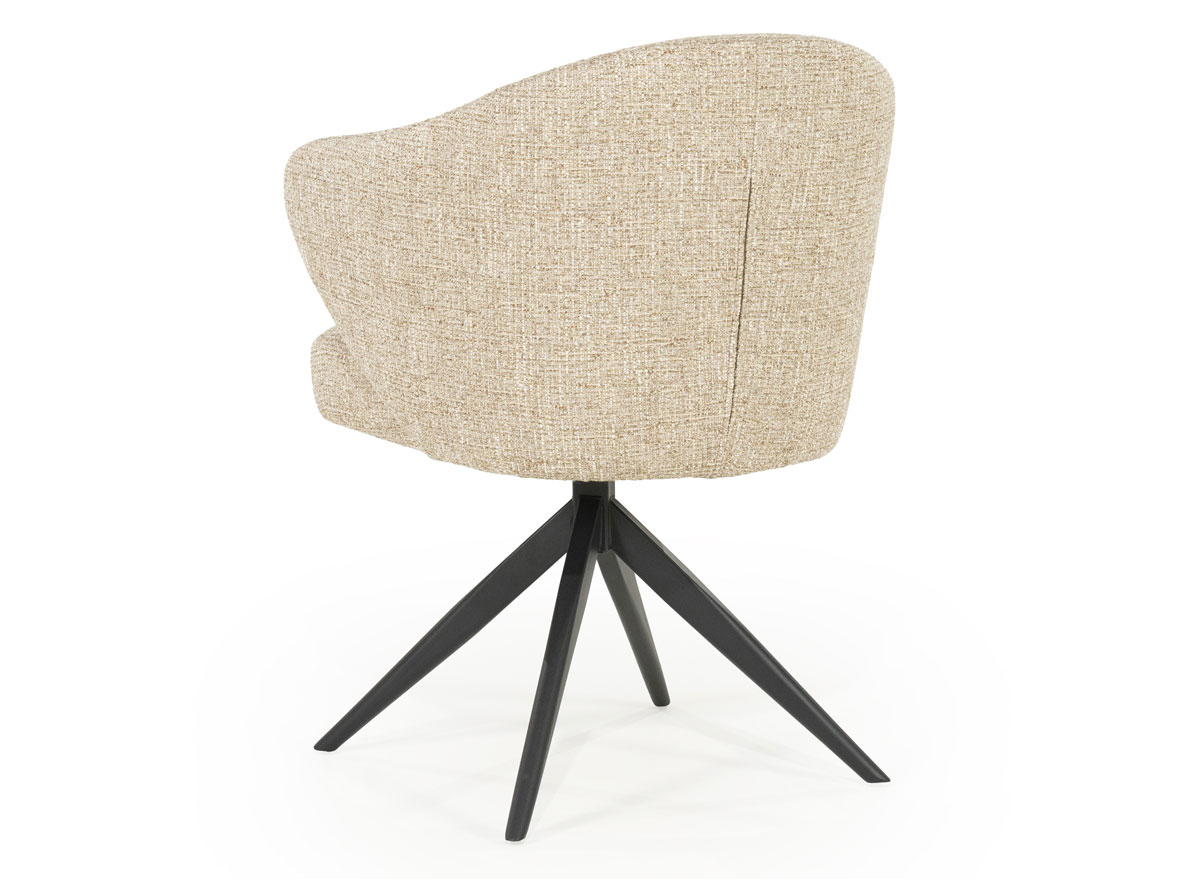 Esszimmer Stuhl Connor drehbar Metall Stoff taupe