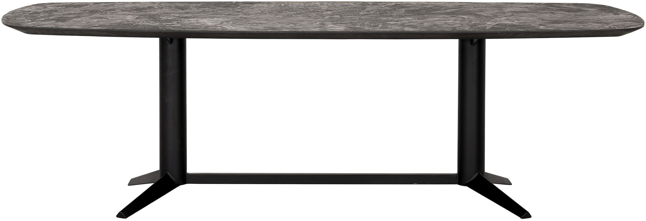 Esstisch Soho oval 260 x 110 cm Mortex schwarz