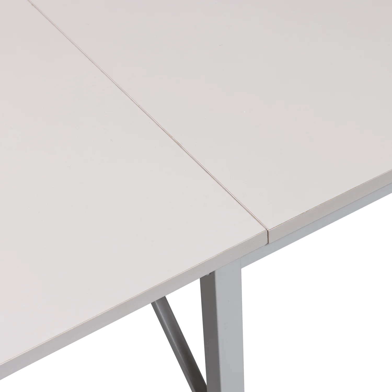 Eckschreibtisch MIKE 135 x 135 cm MDF Metall staubgrau