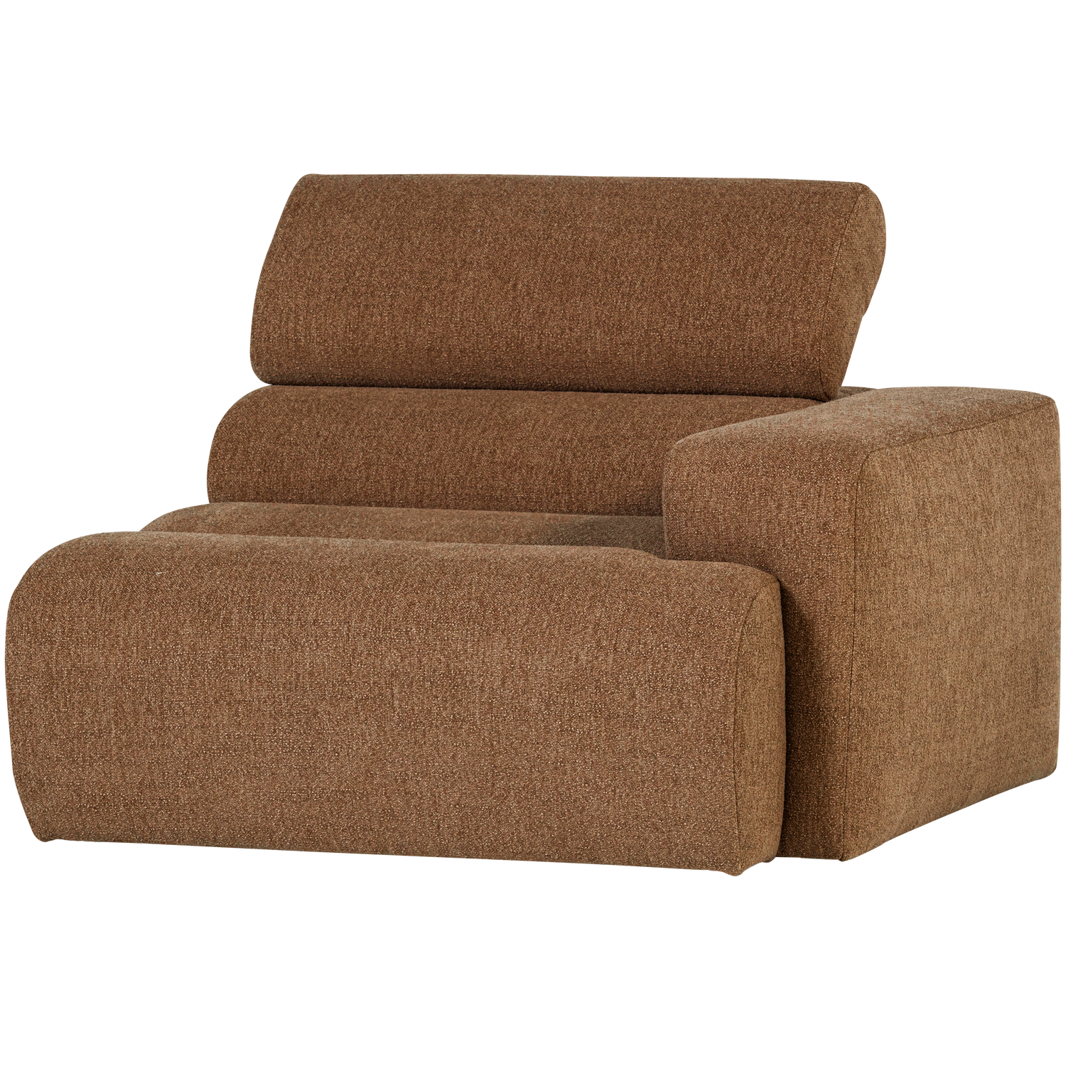 Sofaelement NOVI mit Armlehne rechts Element Bouclé karamell