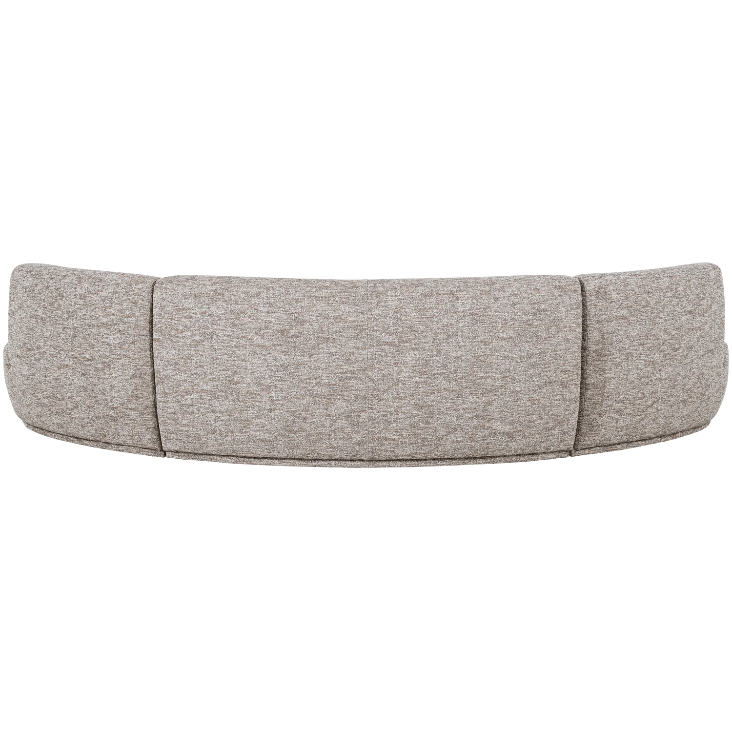 6 Sitzer Sofa BATAVIER halbrund Webstoff Melange sandfarben