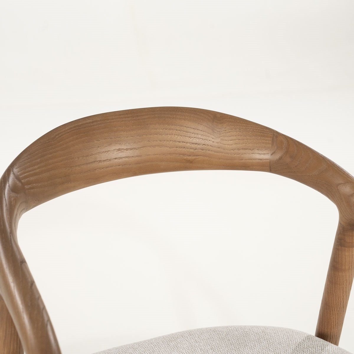 Barstuhl Rayven SH 65 cm Barhocker Esche Massivholz Bezug beige