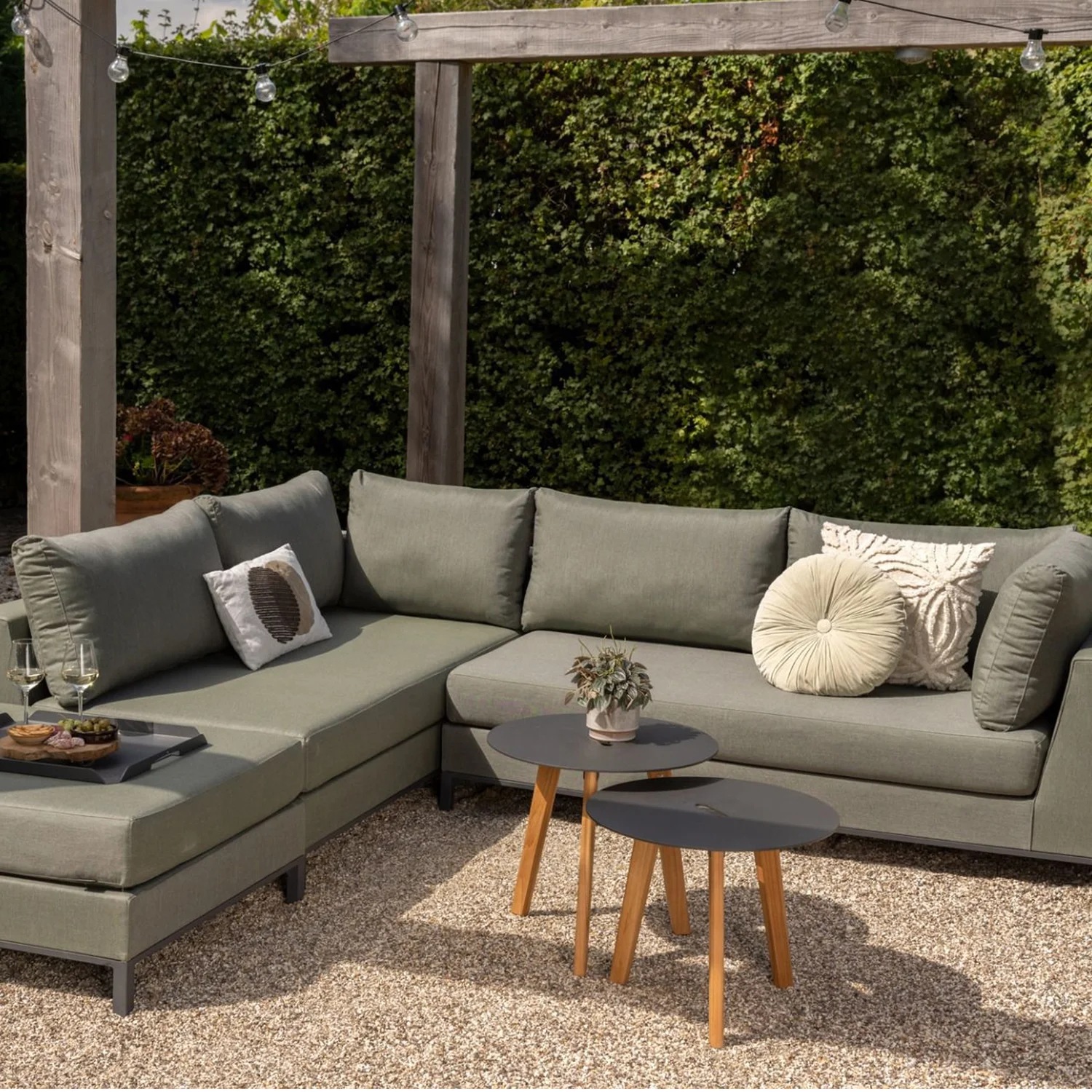 Garten Loungeset Sofa Sicilië links grün