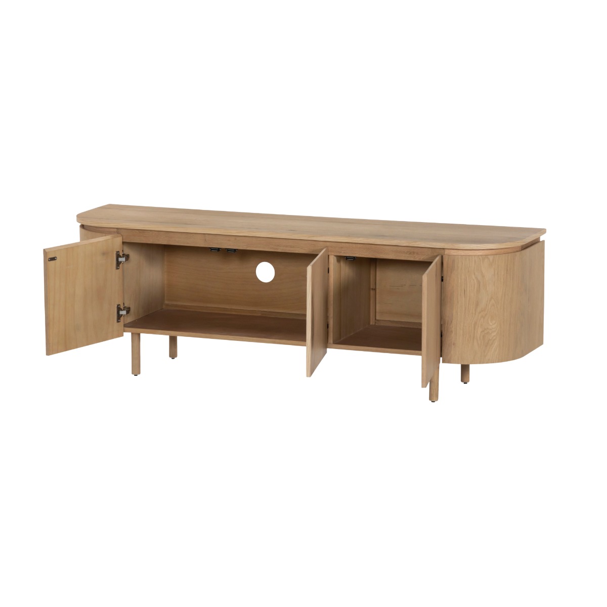 TV Möbel Lowboard Tobago 170 cm Eiche Furnier natur 