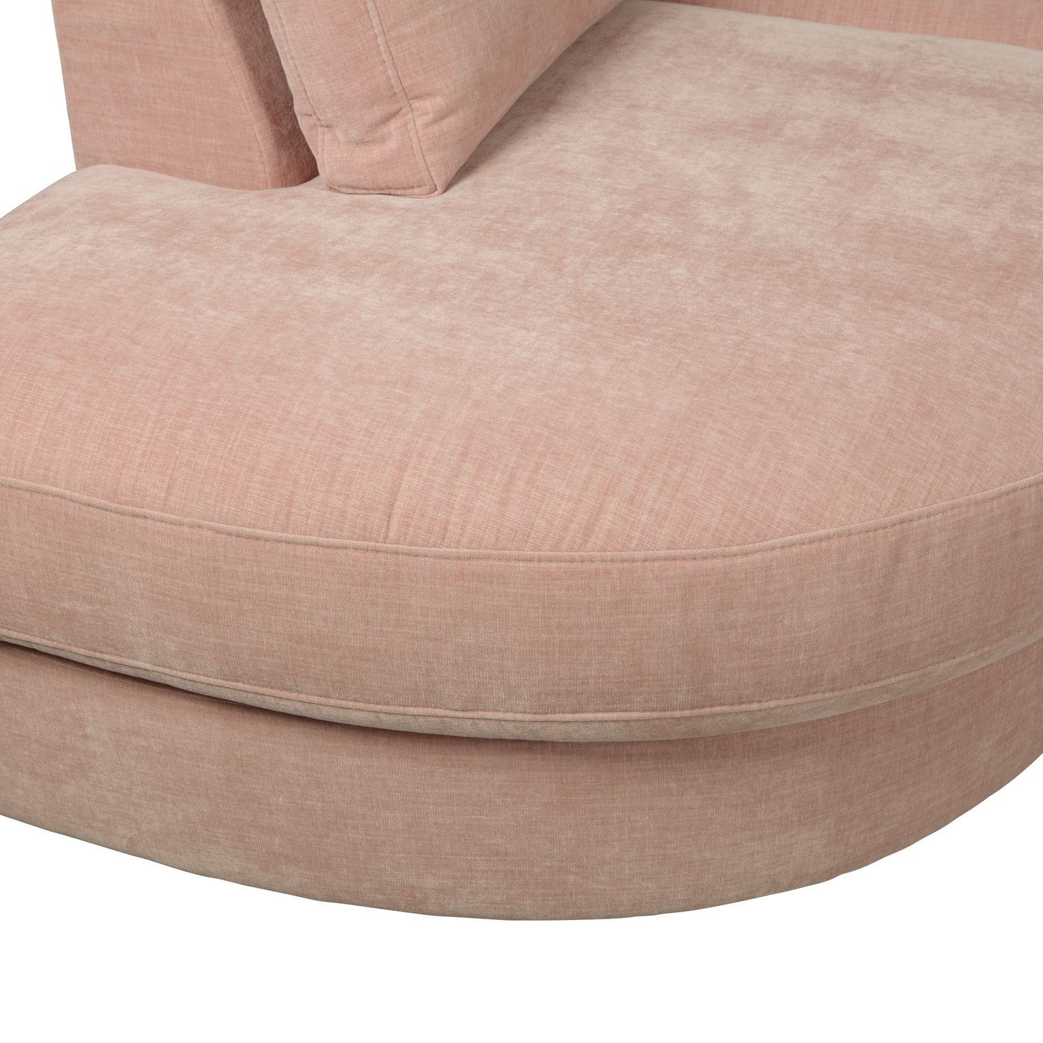 Sofaelement Eckbank FAMILY runde Ecke links Webstoff rosa