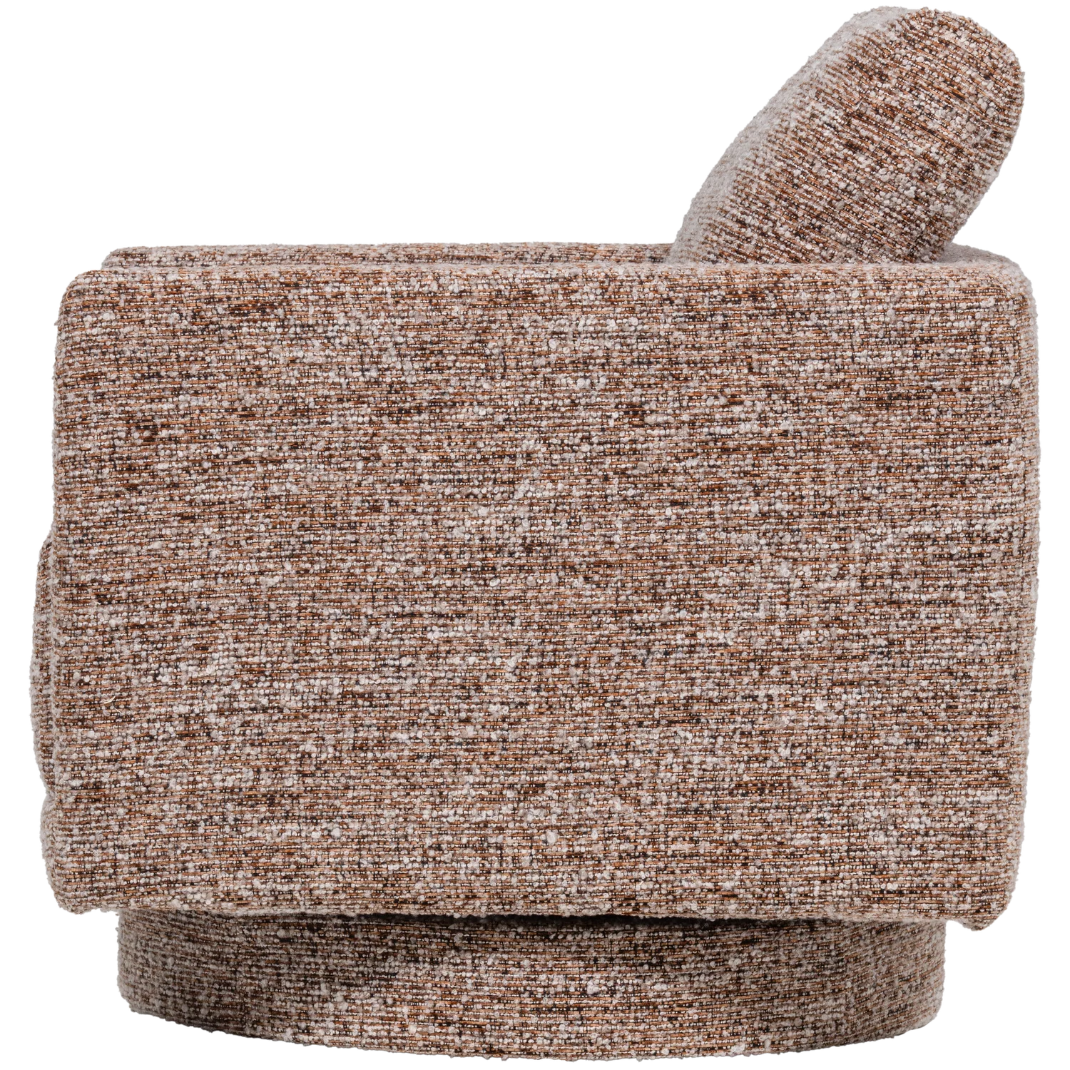 Sessel OSKA drehbar Bouclé braun melange Drehsessel