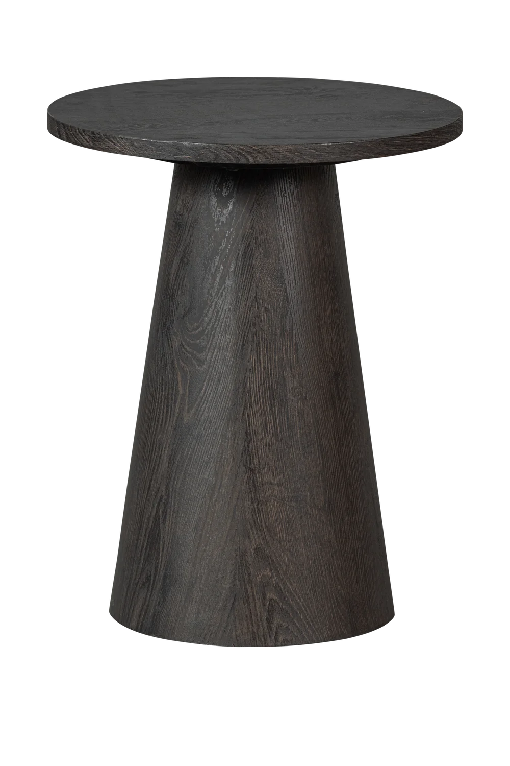 Couchtisch MAAN Ø 40 cm MDF 3D foliert dunkelbraun Anstelltisch Sofatisch