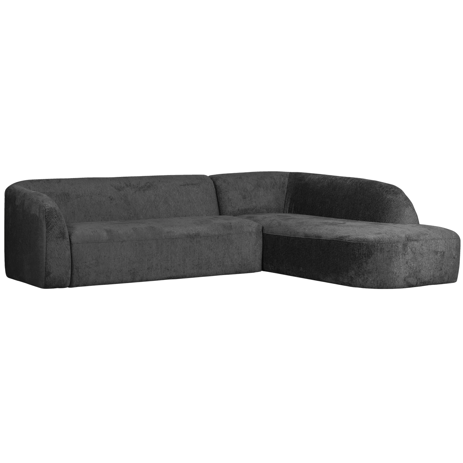 Eckgarnitur Sloping Struktur Velvet mountain Ecksofa Longchair rechts