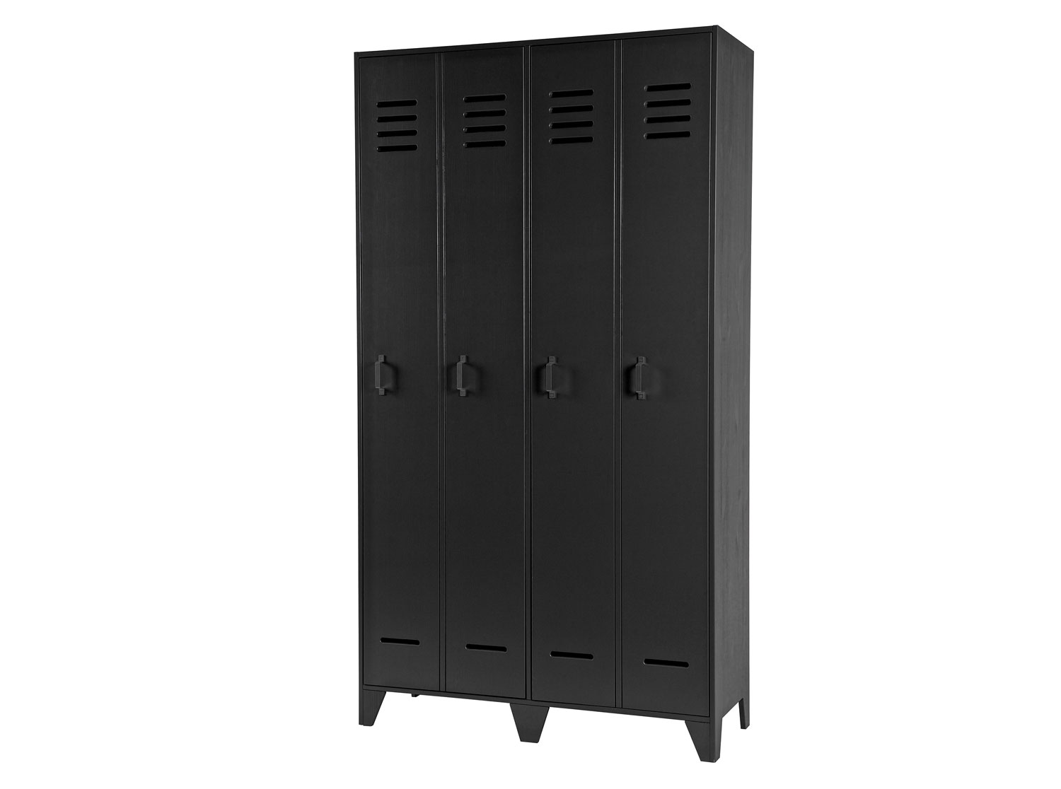 woood Schrank Spindschrank STIJN Kiefer schwarz