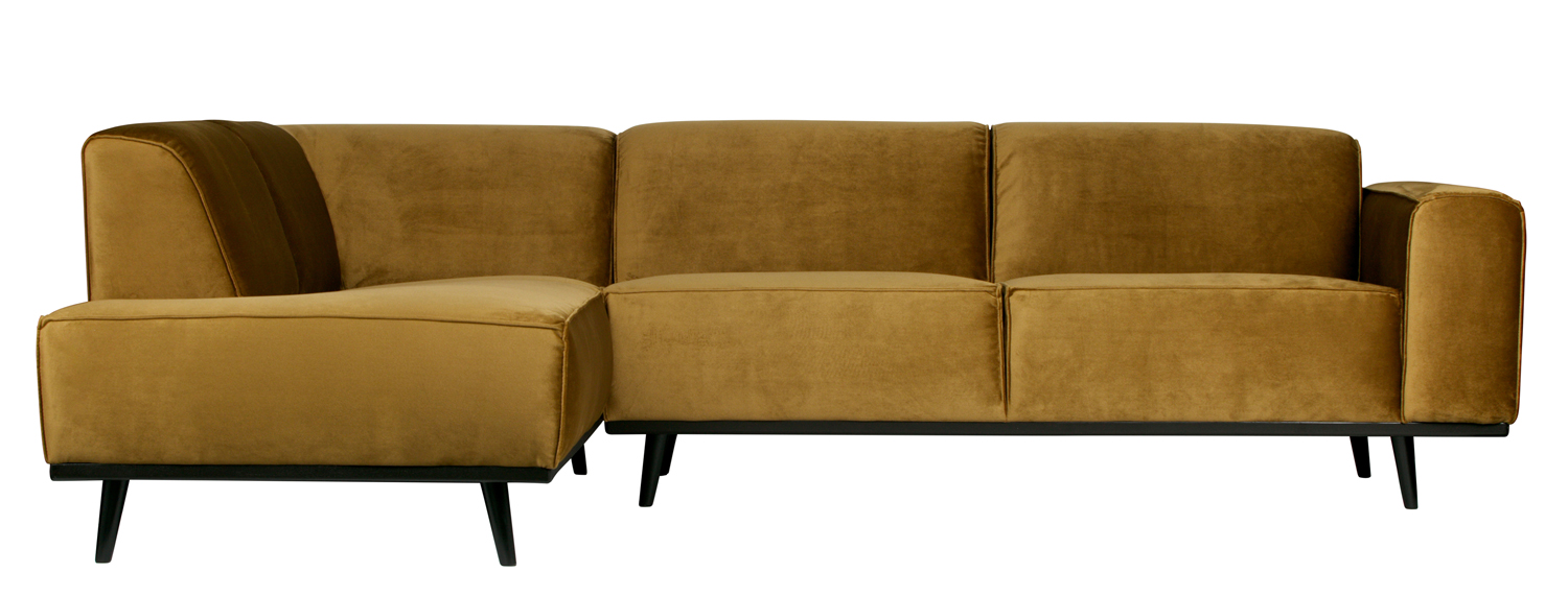 Ecksofa Statement Samt honiggelb Sofa