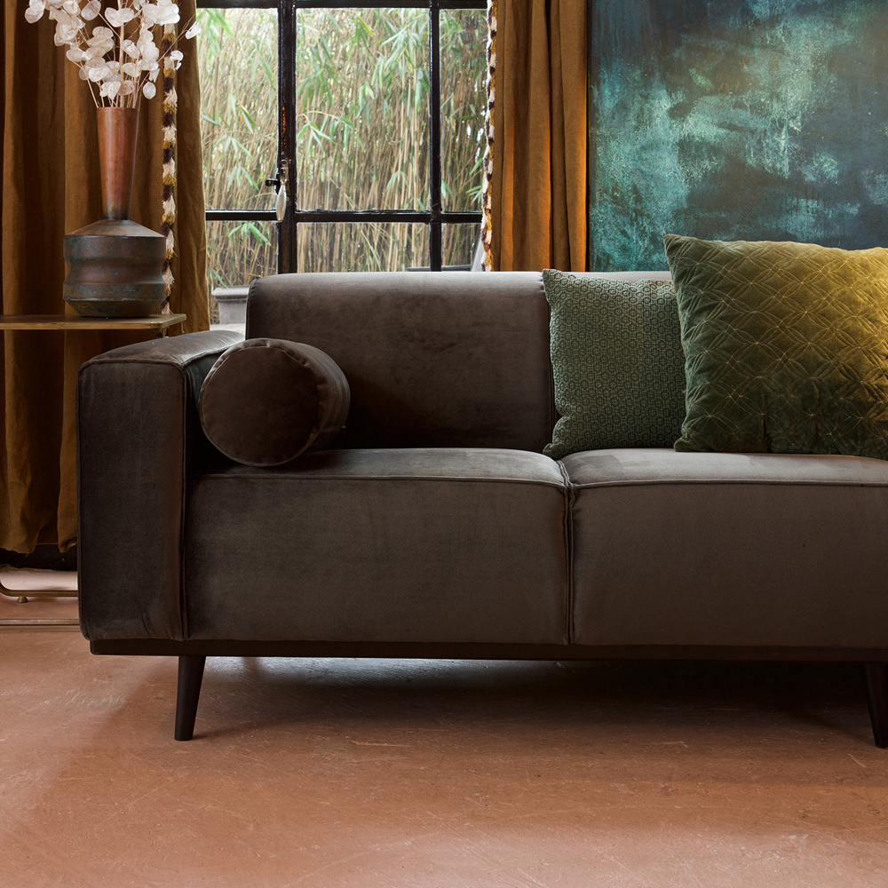 4 Sitzer Sofa STATEMENT Samt dunkelgrün
