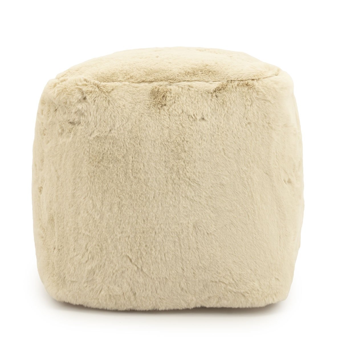 Pouf Sitzhocker Mosa H 45 cm Teddystoff beige