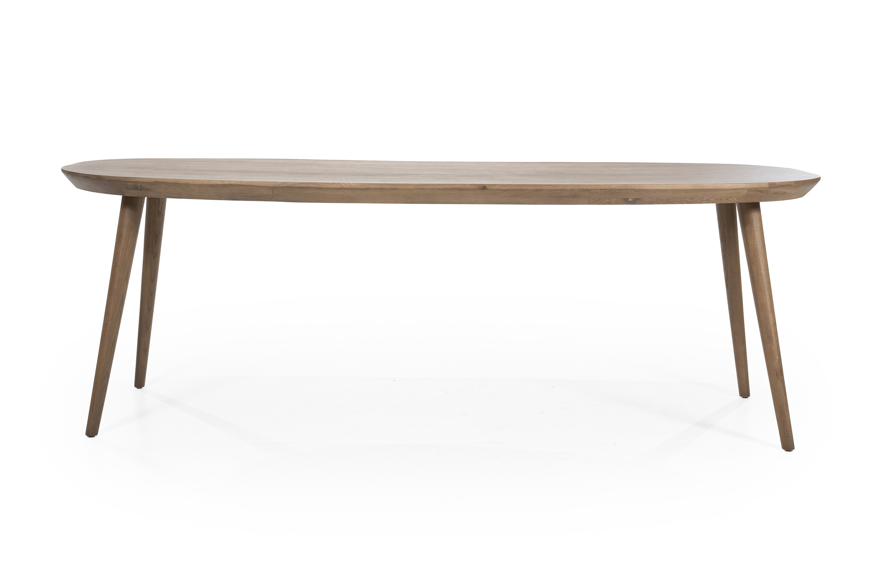 Esstisch Elijah oval 300 x 100 cm Braun Eiche dunkelbraun
