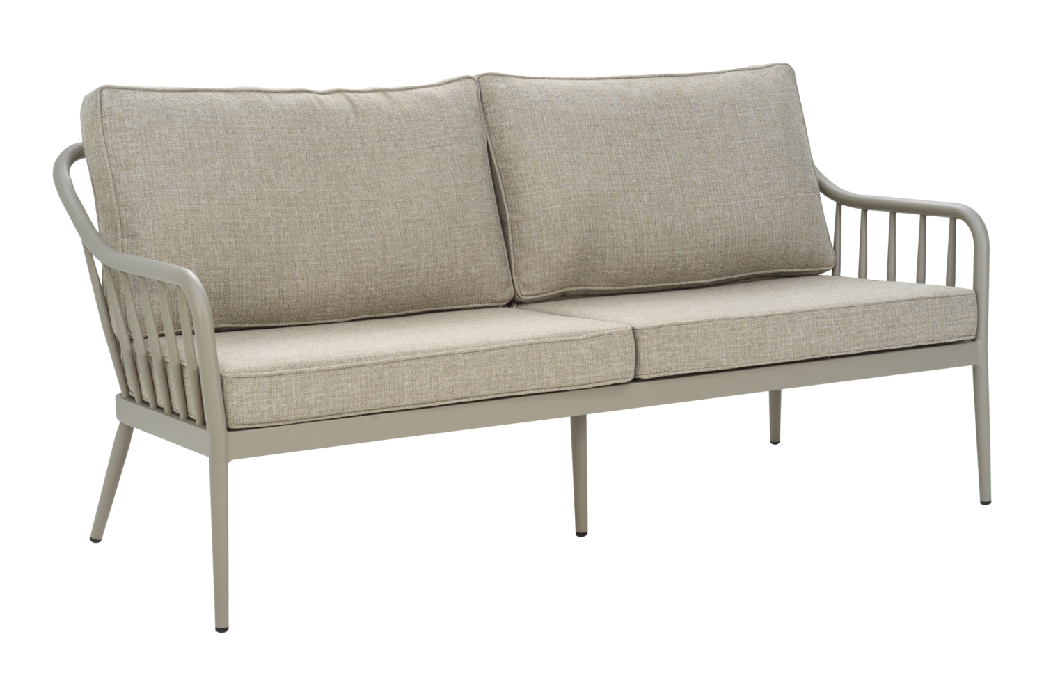 3 Sitzer Gartensofa Sofa Coleville 185 cm mit Kissen Aluminium khaki