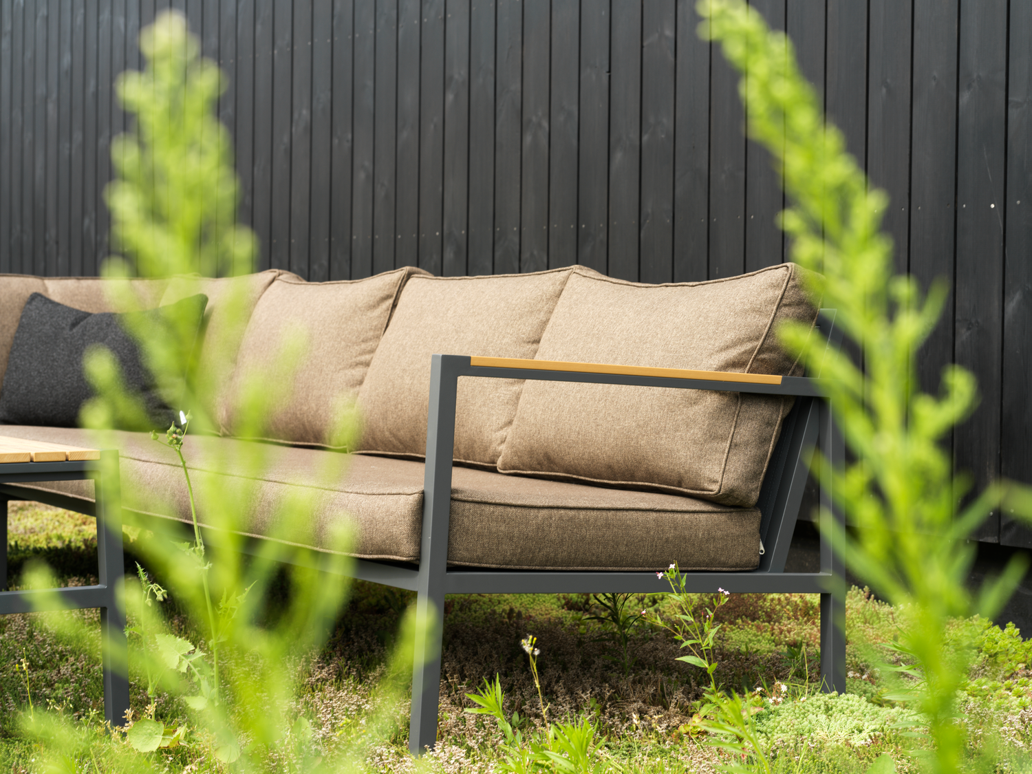 Garten Lounge Möbel Set Ecksofa Cap incl. Couchtisch Aluminium 