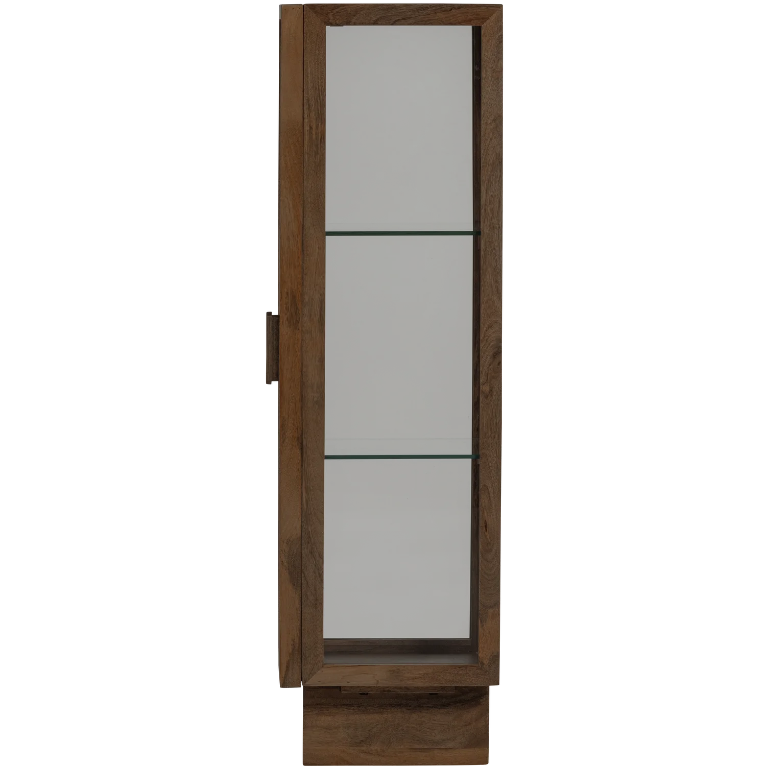 Vitrine Schrank KELLA 1-türig Mangoholz braun Aufbewahrungsschrank