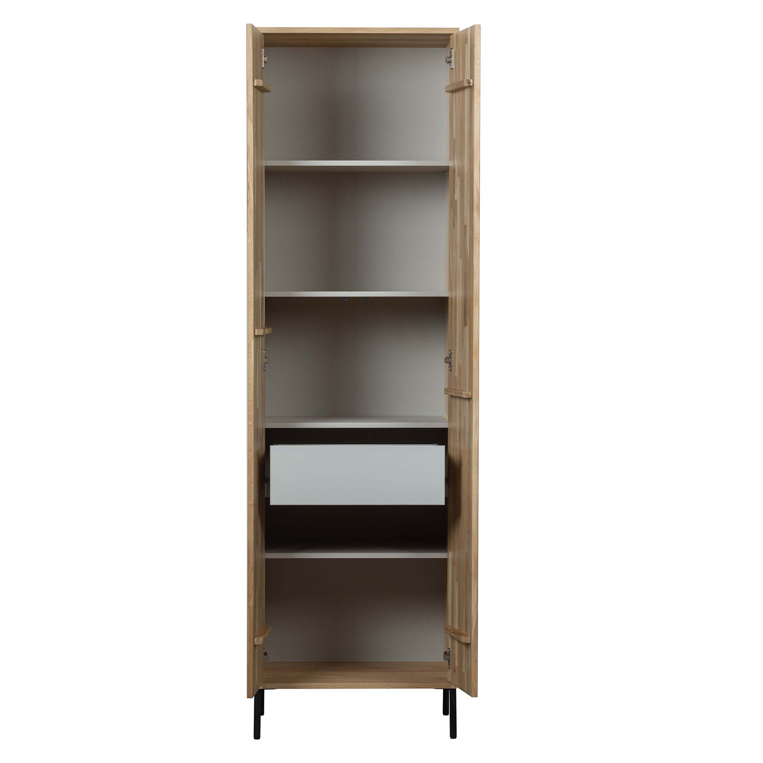 Kleiderschrank Schrank New Gravure H 210 cm Eiche natur