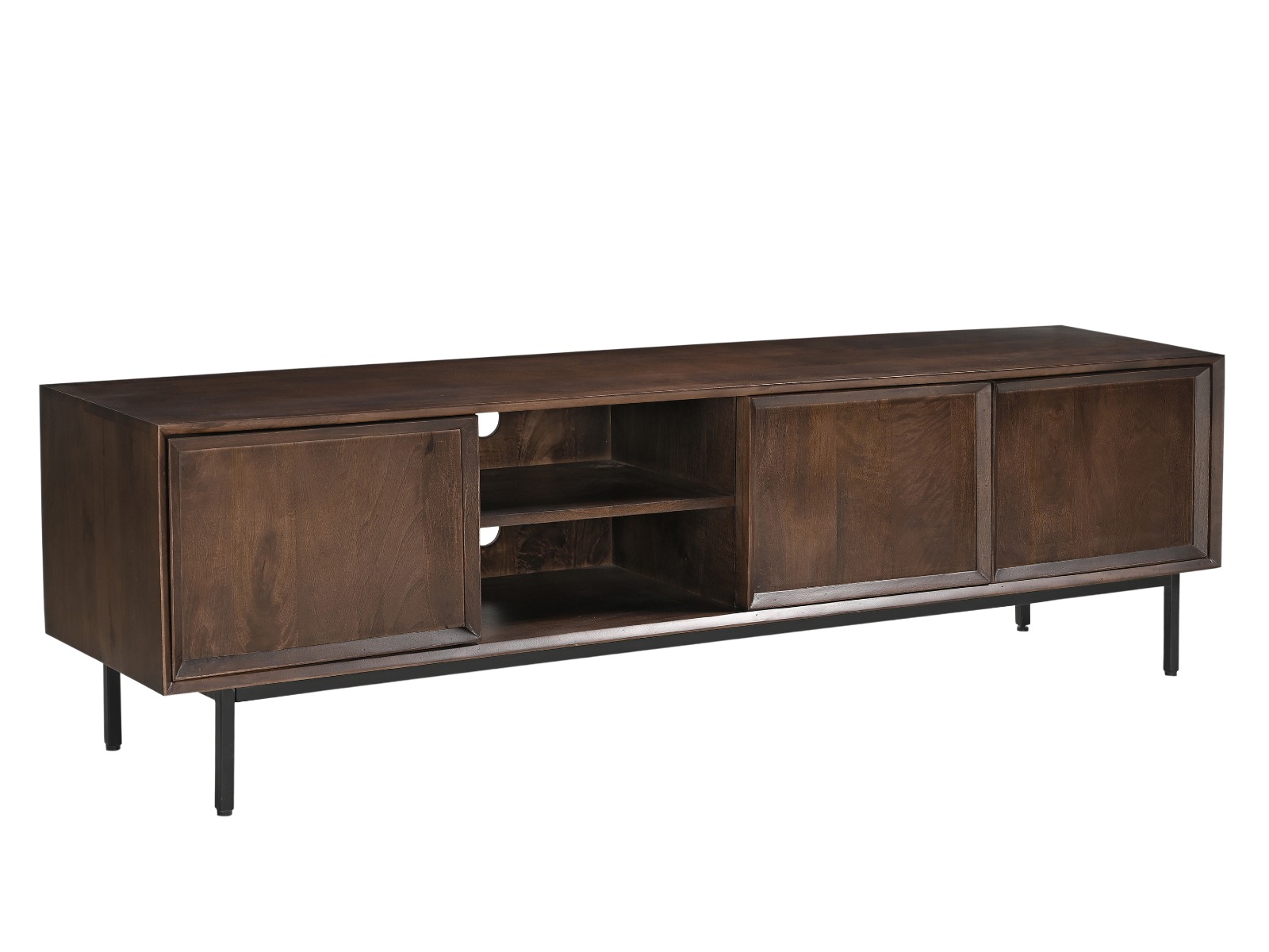 TV Möbel Lowboard Ravenstein 180 cm Mangoholz braun  