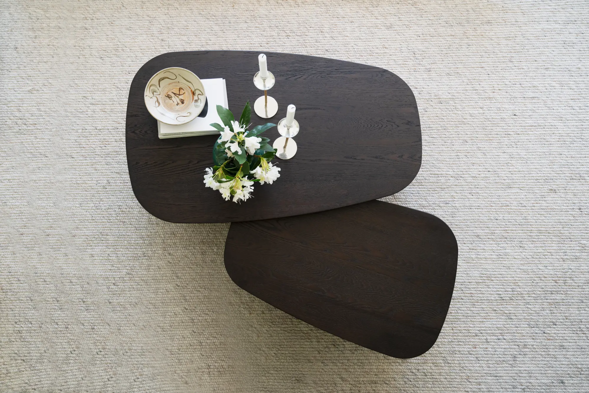2er Set Couchtisch WILLINGS Eiche dunkelbraun