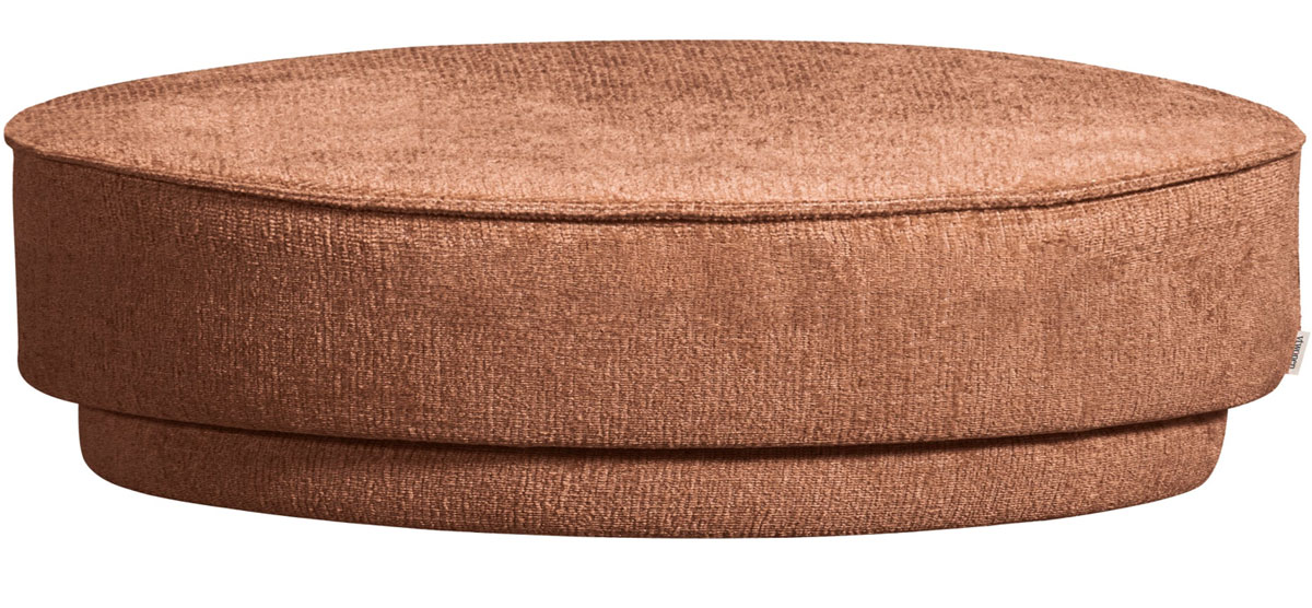 Pouf PEARL XL Ø 80 cm Hocker Sitzhocker rust melange
