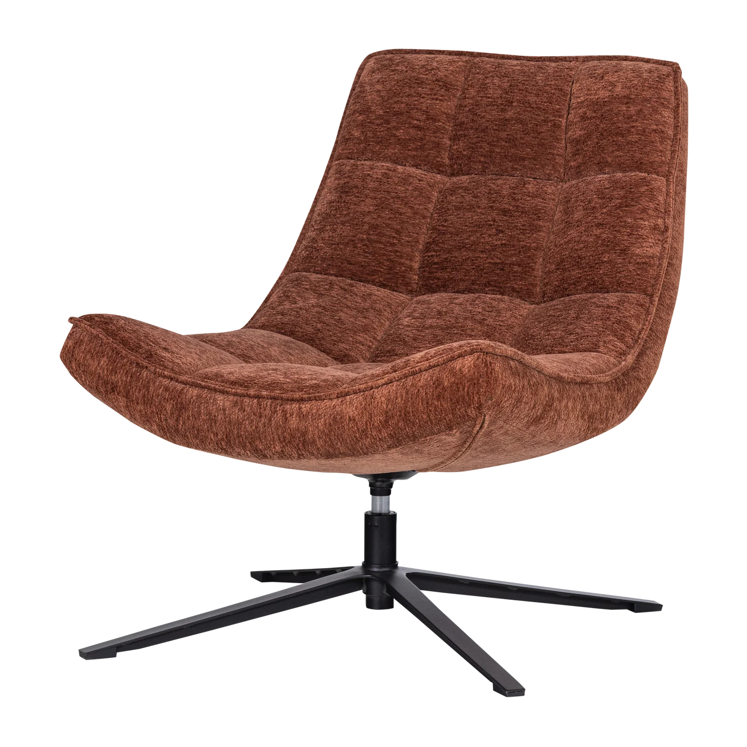 Drehsessel MAUDI drehbar Chenille braun Sessel