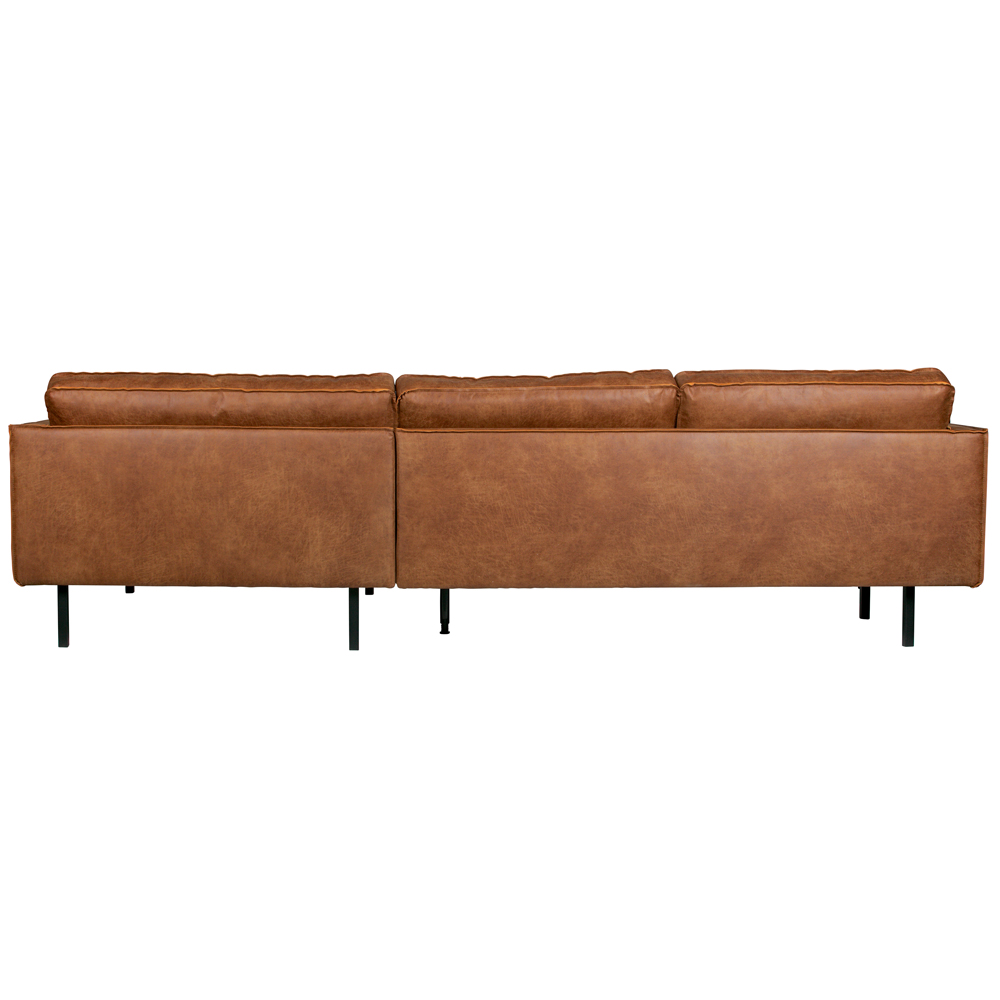 Ecksofa Rodeo recyceltes Leder Cognac Recamiere links
