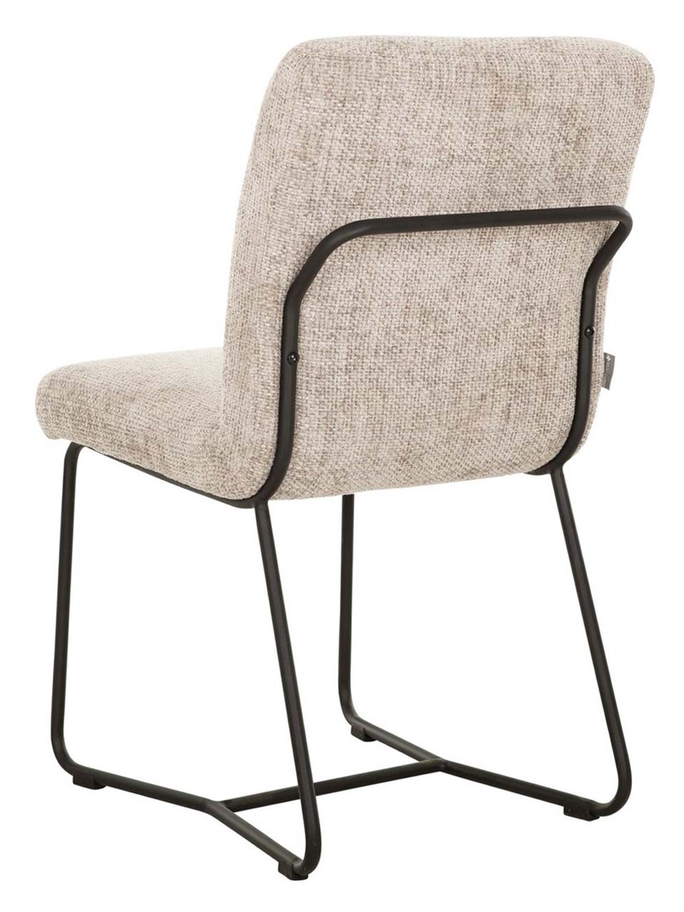 Esszimmerstuhl ZOLA gepolstert Samt beige sand