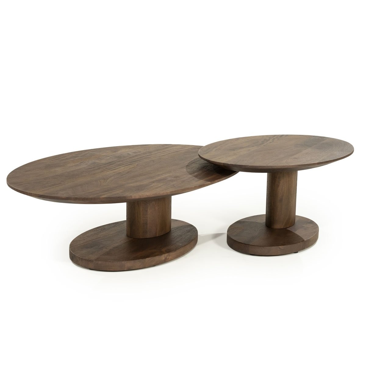 Couchtisch Novia oval 90 x 60 cm Mangoholz Sofatisch Beistelltisch