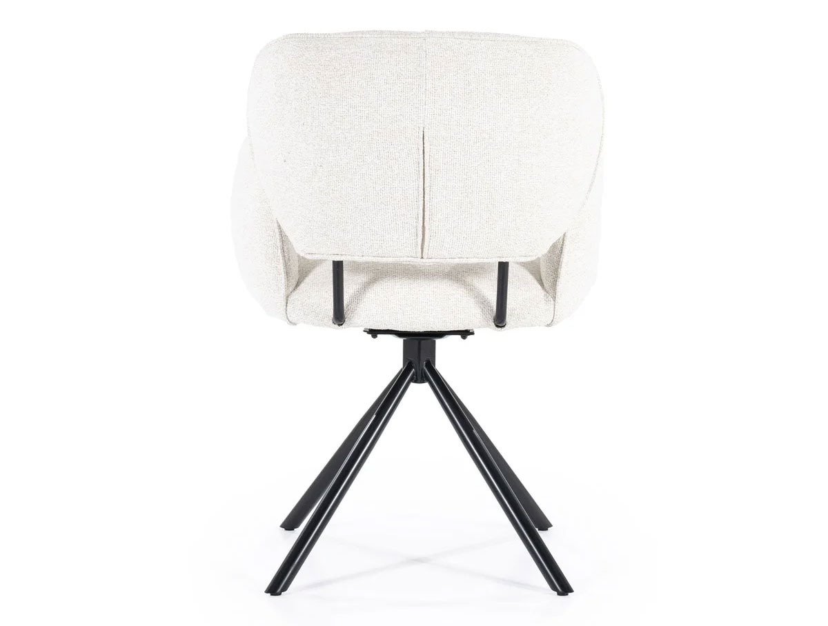 Esszimmerstuhl Rosalin drehbar beige Stoffbezug