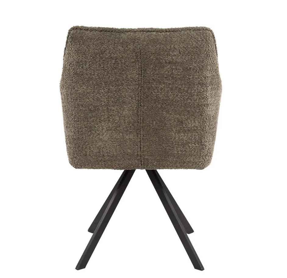 2er Set Armlehnstuhl Fino Boucle taupe drehbar