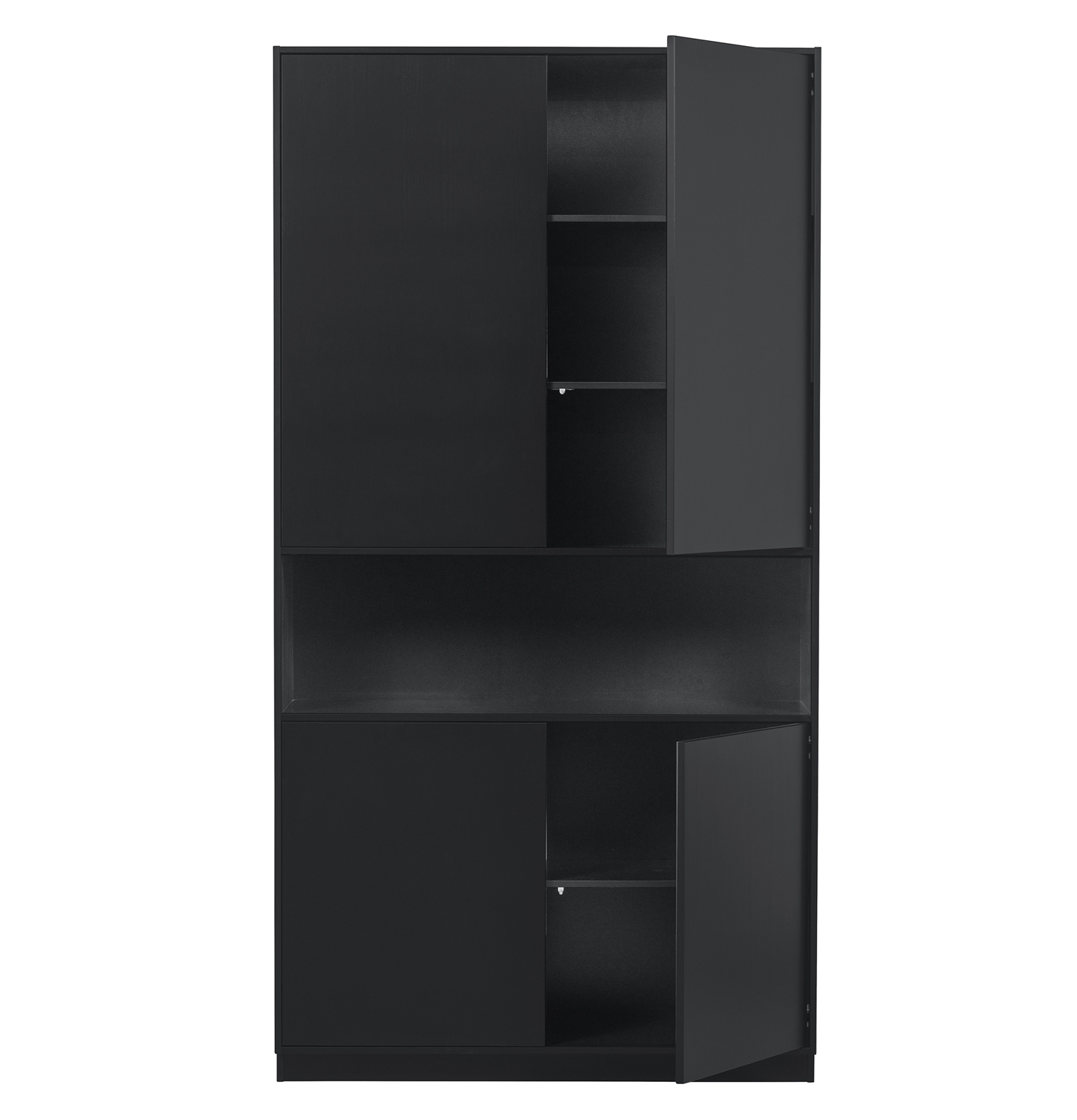 woood Schrank Finca H 210 cm Schrank Kiefer schwarz