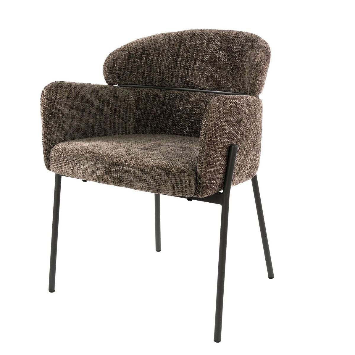 2er Set Armlehnstuhl Boston Chenille Stoff taupe