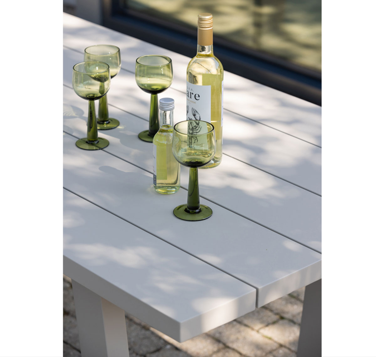 Gartentisch BEAR 240 x 87 cm Aluminium sand