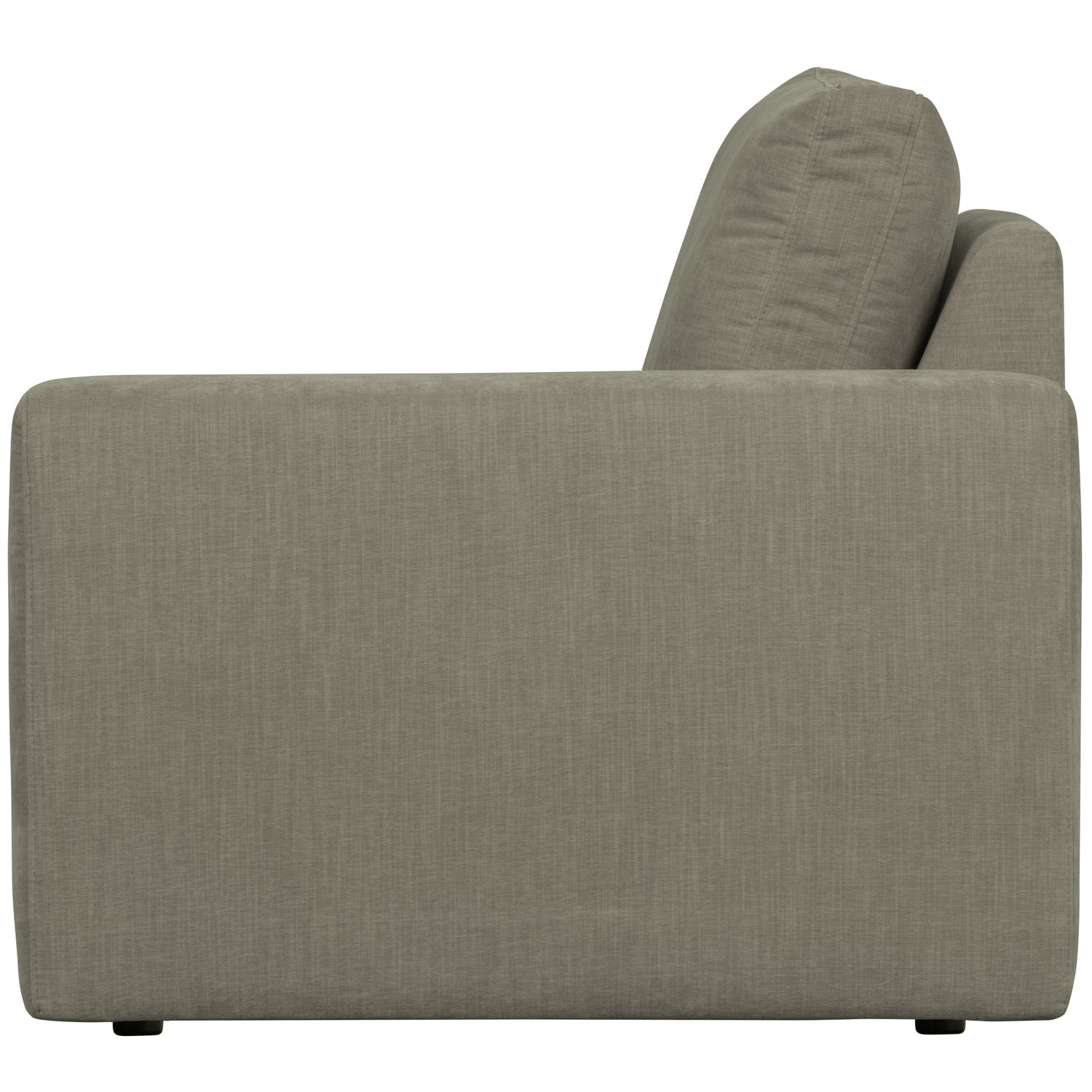 Sofaelement FAMILY mit Armlehne rechts Element Webstoff warmes grau