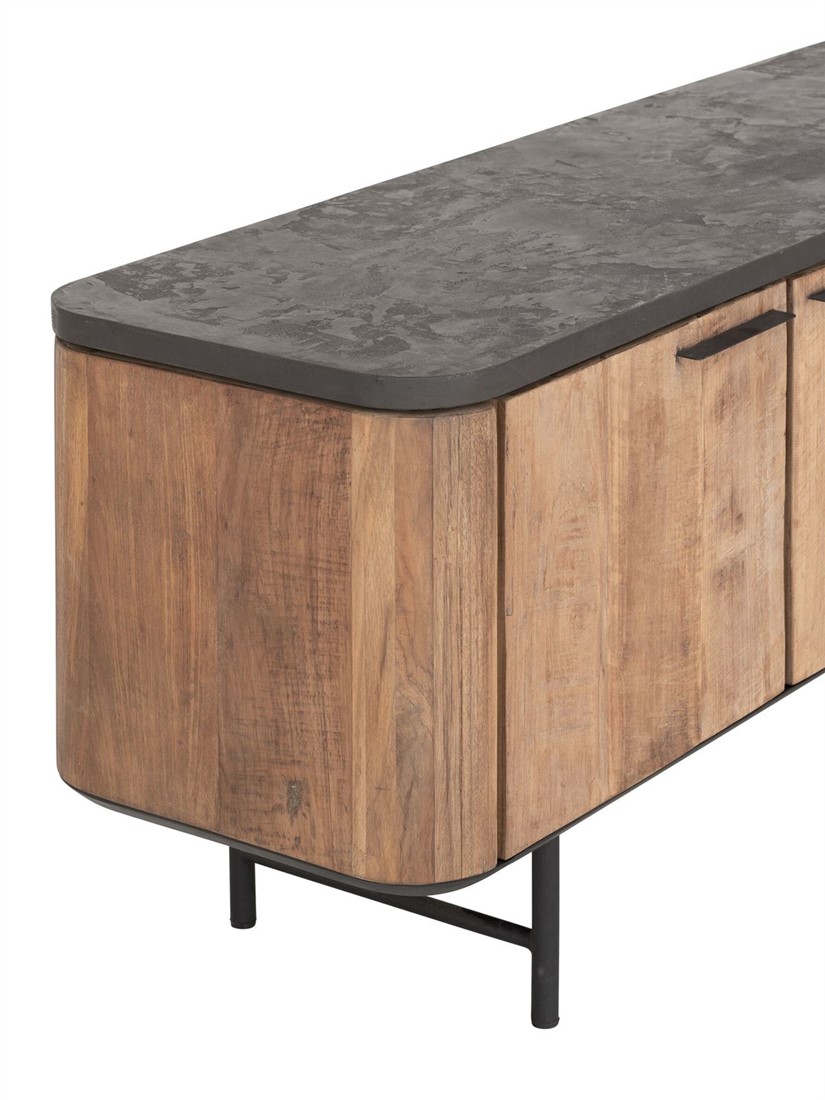 TV Möbel Soho 190 cm recyceltes Teakholz Mortex Lowboard