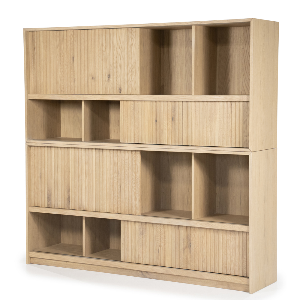 Bücherschrank MILO 180 cm Eiche natur