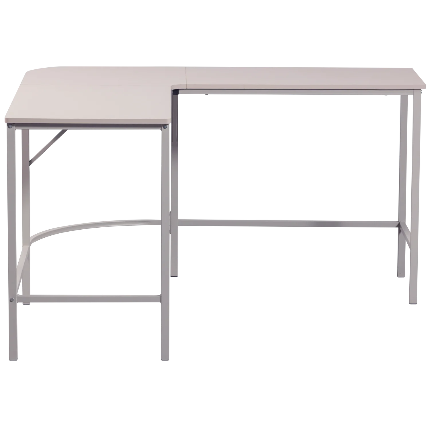 Eckschreibtisch MIKE 135 x 135 cm MDF Metall staubgrau