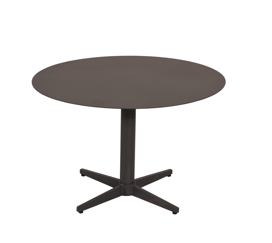 Garten Couchtisch MILL Ø 75 cm rund Aluminium schwarz anthrazit