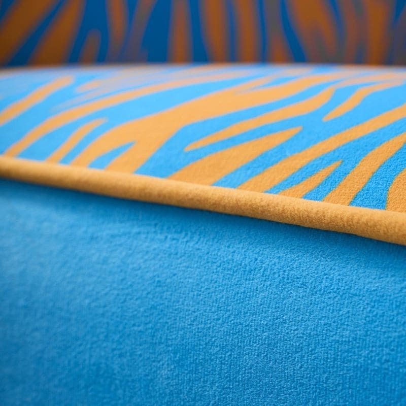 Sessel Zebra blau Polstersessel Fernsehsessel