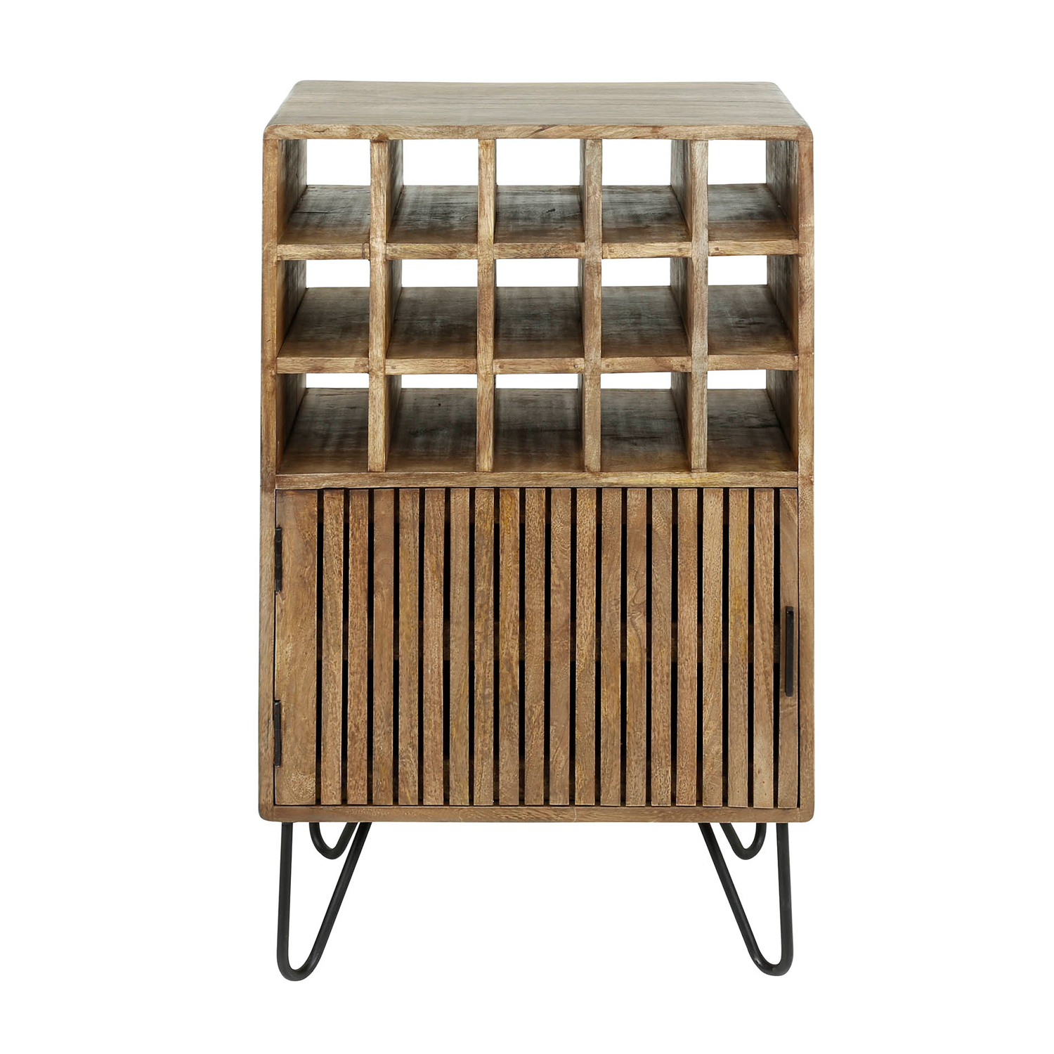 Weinschrank FARMLAND H 90 cm Mango Holz