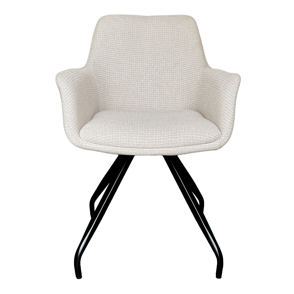 Esszimmerstuhl Duke drehbar Stoff beige