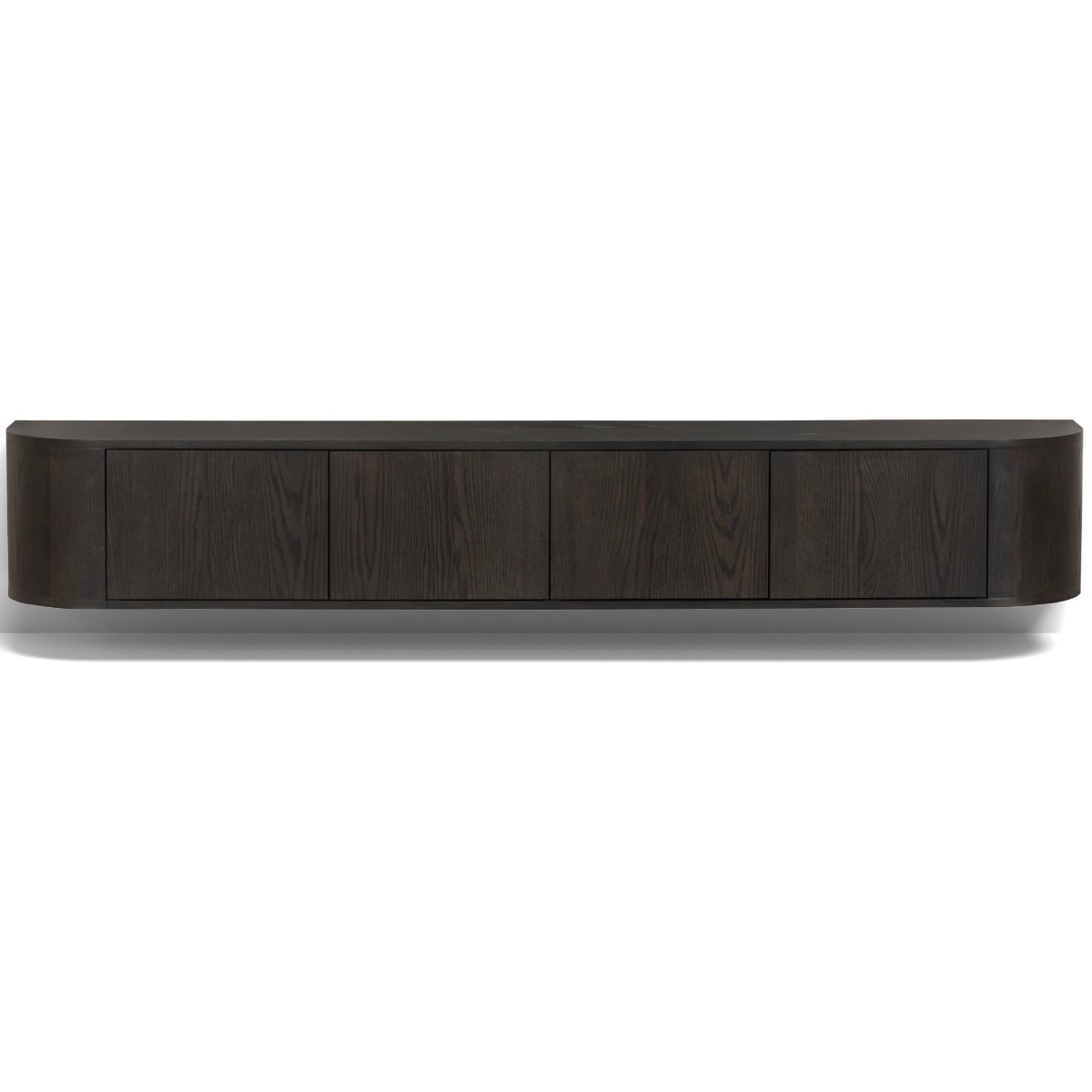 TV Möbel Lowboard Novero 220 cm schwebend braun
