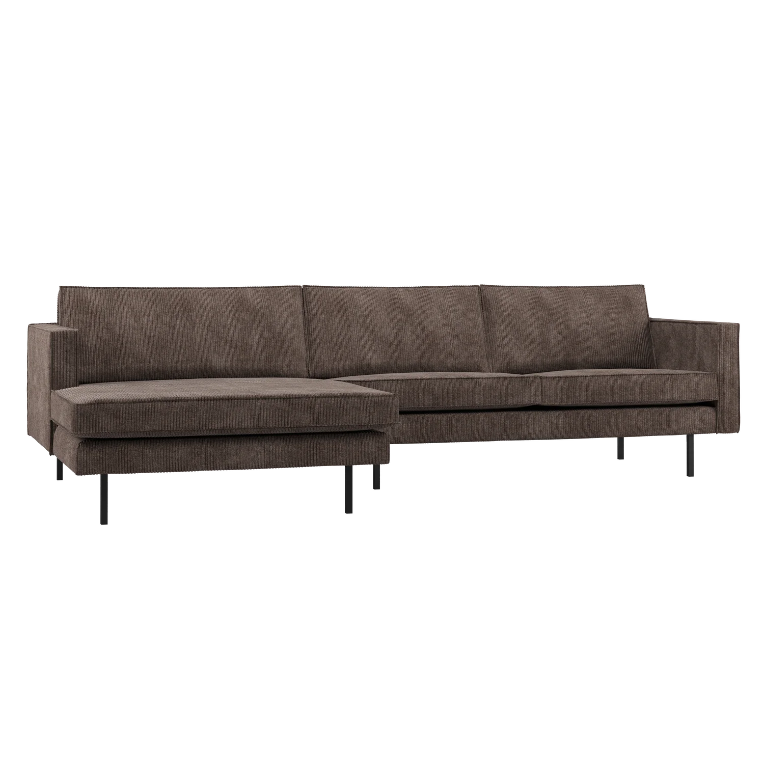 Ecksofa Rodeo braun Ripstoff Recamiere links