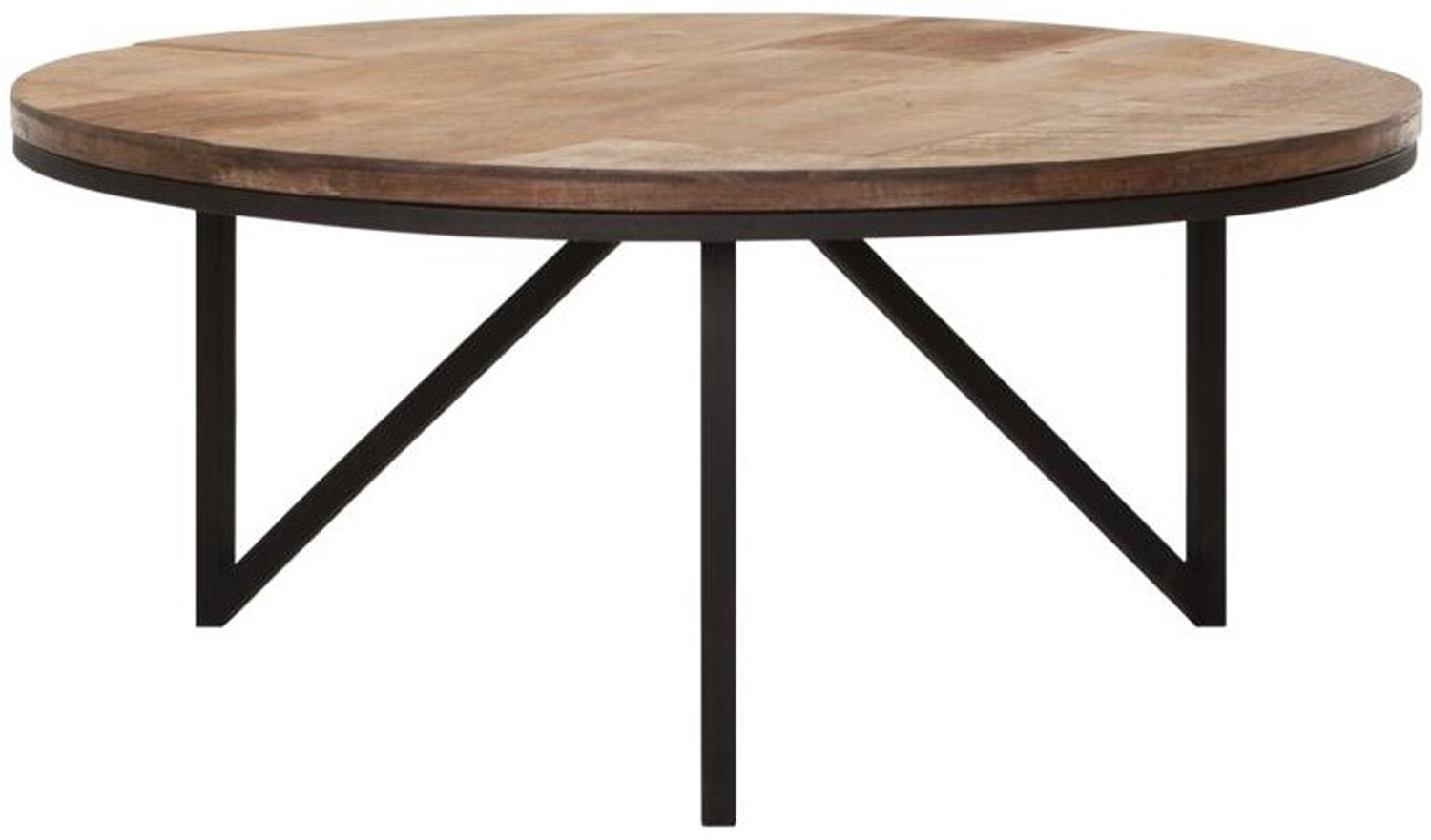 Couchtisch Odeon rund Ø 80 cm recyceltes Teakholz