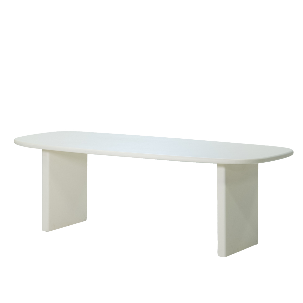 Esstisch AGIN oval 240 x 100 cm beige Beton Look