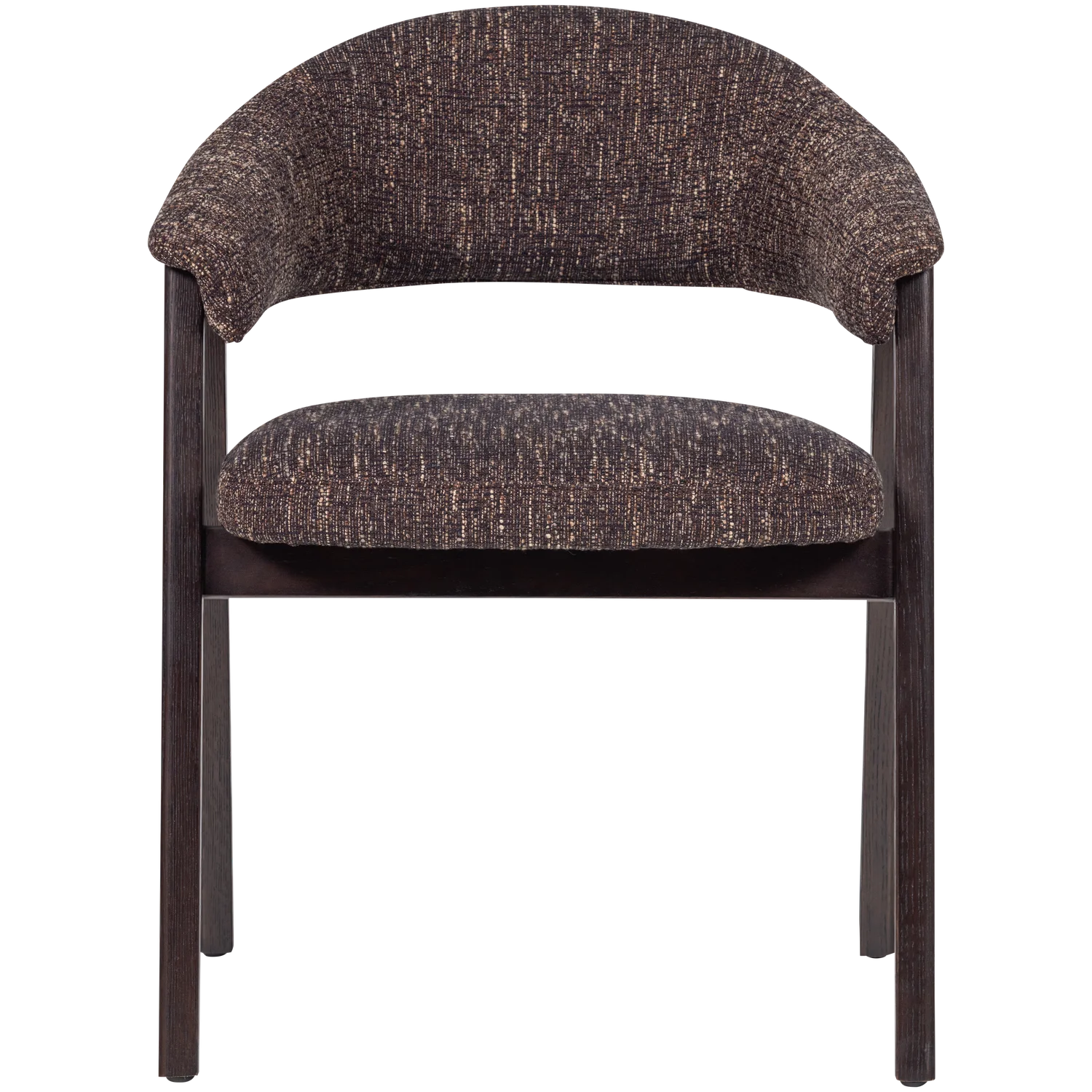 Armlehnstuhl TUNAR Eichenholz Stoff dunkelbraun