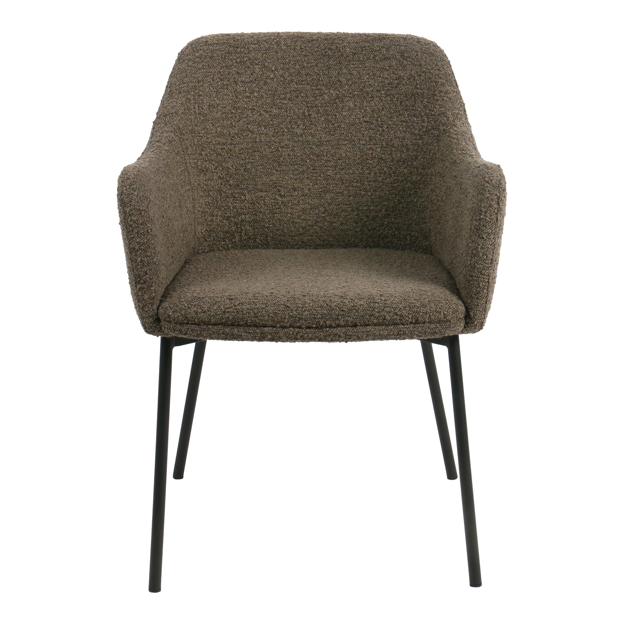 2er Set Armlehnstuhl Marie Bouclé braun Dinnerstuhl Esstischstuhl